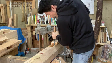 How to make a mortise of torii gate
