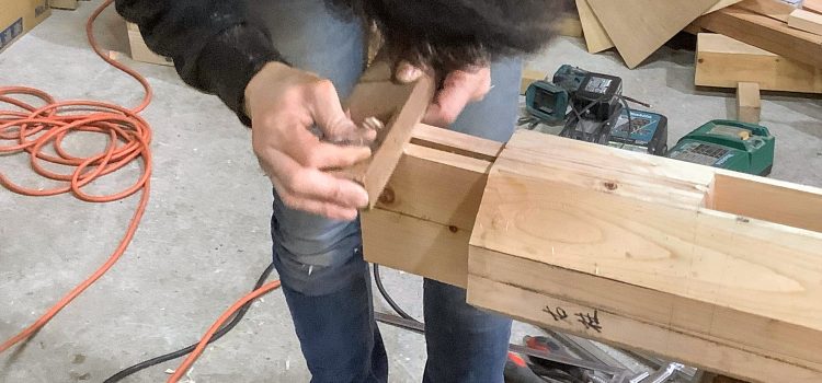 How to make a tenon of torii gate